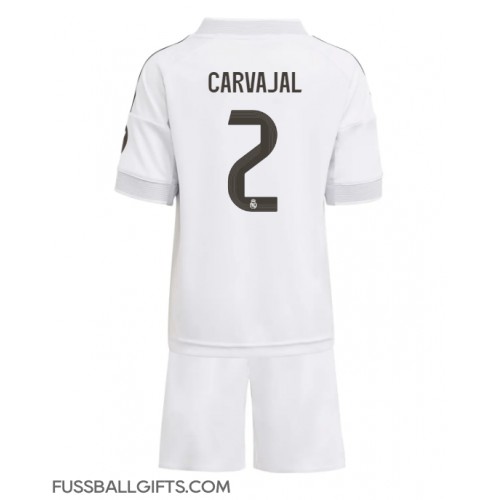 Real Madrid Daniel Carvajal #2 Fußballbekleidung Heimtrikot Kinder 2025-26 Kurzarm (+ kurze hosen)